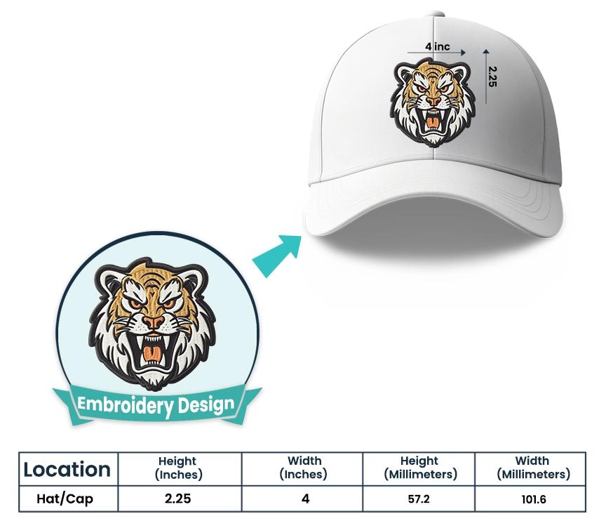 Embroidery Sizes for Hats Embroidery Sizes for Hats