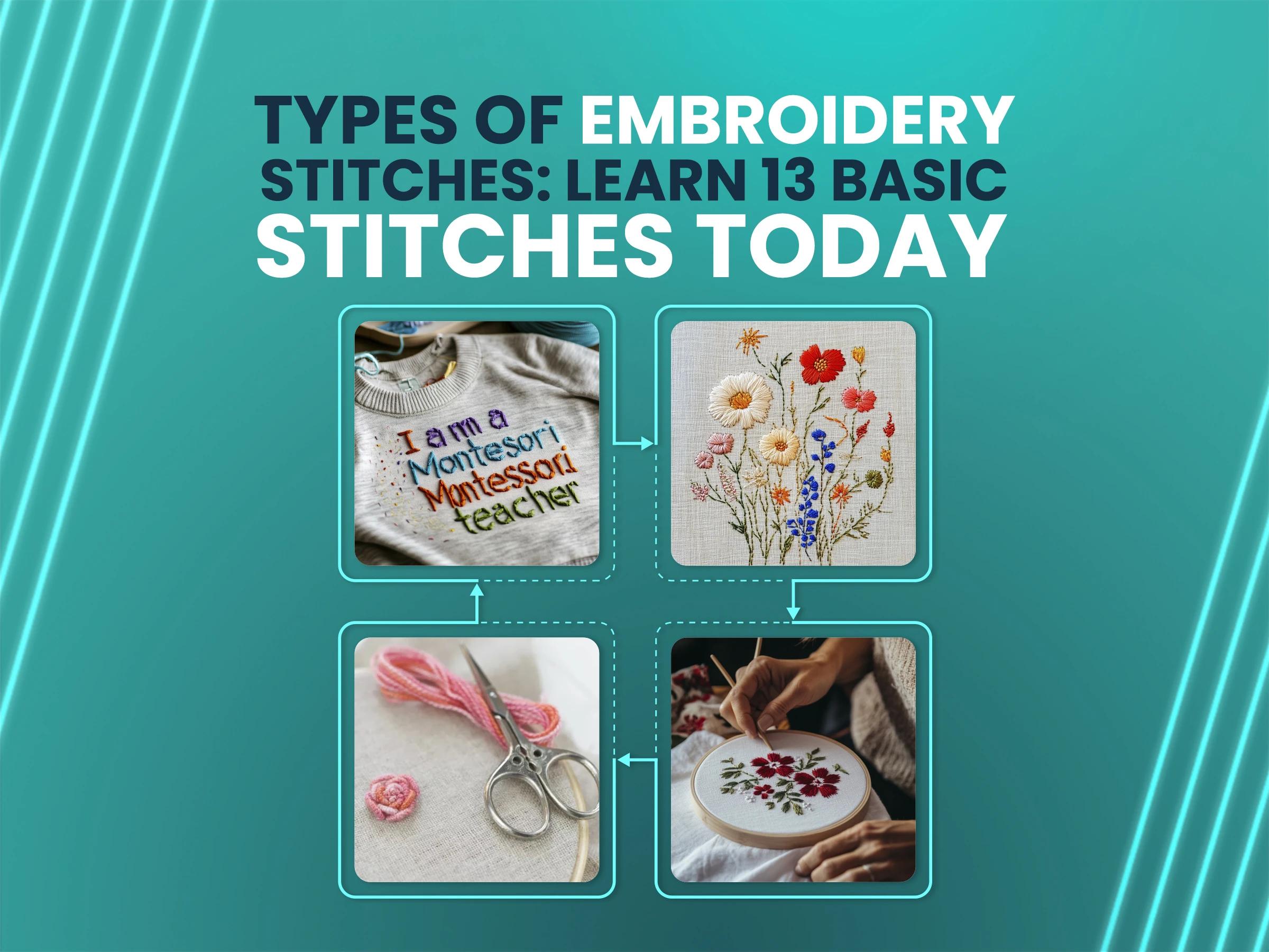 types of embroidery stitches