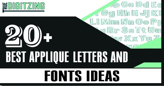Best Applique Letters and Fonts Ideas
