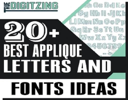 Best Applique Letters and Fonts Idea