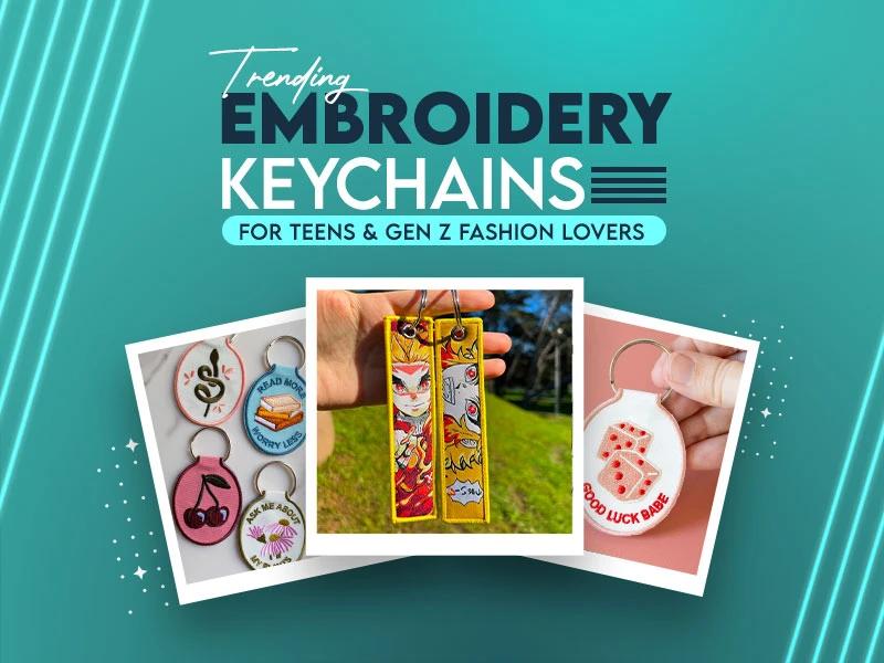 Trendy Embroidery Keychains Trendy Embroidery Keychains